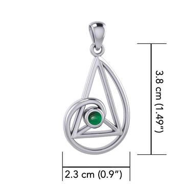 Peter Stone Golden Ratio Silver Pendant with Gemstone TPD6178 - Jewelry